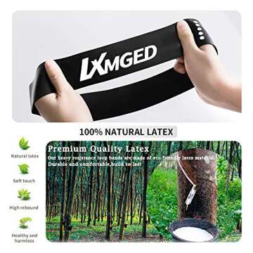 LXMGED Resistance Bands, Fitness Exercise Band Workout Bands for Physical Training, Stretching, Rehabilitation（5 Packs）