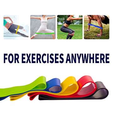 LXMGED Resistance Bands, Fitness Exercise Band Workout Bands for Physical Training, Stretching, Rehabilitation（5 Packs）