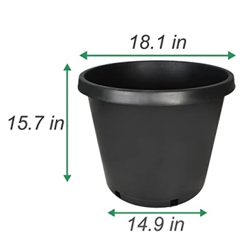 Durable 15 Gallon Plant Nursery Pots for Gardeners