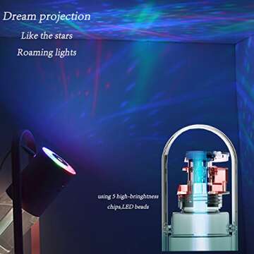Portable Cool Mist Humidifier with LED Lights - Ultra Quiet