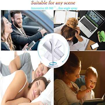 Portable Cool Mist Humidifier with LED Lights - Ultra Quiet