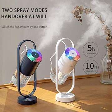 Portable Cool Mist Humidifier with LED Lights - Ultra Quiet