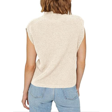Trendy MACNOORA Women's Turtleneck Vest for Stylish Comfort