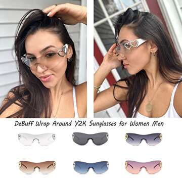 Trendy DeBuff Y2K Sunglasses for Men & Women