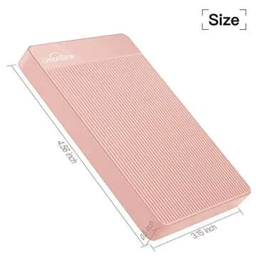 UnionSine 500GB Ultra Slim Portable External Hard Drive USB3.0 HDD Storage Compatible for PC, Desktop, Laptop,Mac, Xbox One, Xbox 360, PS4(Pink) HD-2510