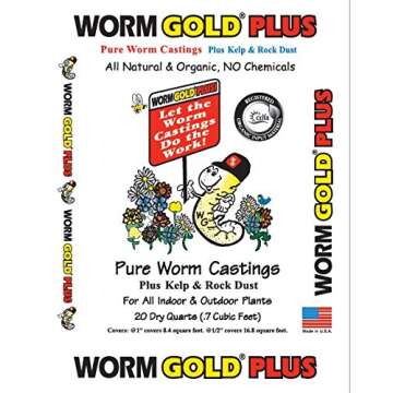 Worm Gold Plus - Premium Organic Earthworm Castings with Kelp & Rock