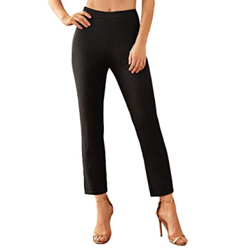 SweatyRocks Women's Casual Skinny Leggings - Stretchy High Waisted Work Pants