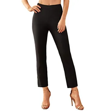 SweatyRocks Women's Casual Skinny Leggings - Stretchy High Waisted Work Pants