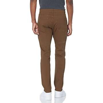 Amazon Essentials Men's Slim-Fit Pants, 5-Pocket Stretch Twill Design, Brown, 34W x 30L