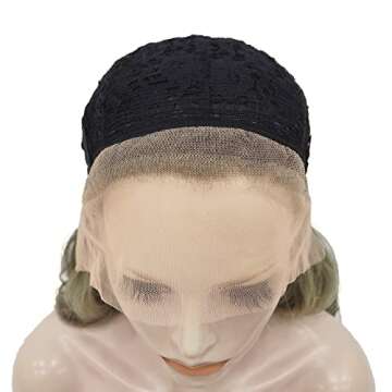 IMSTYLE Highlight Synthetic Lace Front Wig Blonde Brown Synthetic Lace Front Wig Long Wavy Heat Resistant 26 Inch