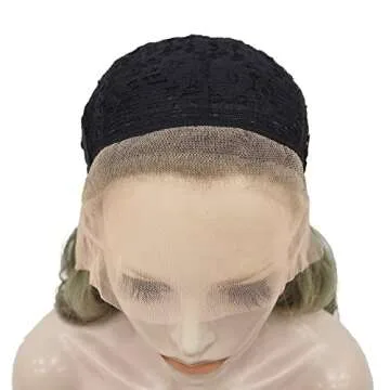 IMSTYLE Highlight Synthetic Lace Front Wig Blonde Brown Synthetic Lace Front Wig Long Wavy Heat Resistant 26 Inch