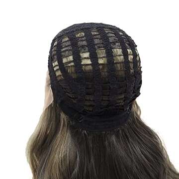 IMSTYLE Highlight Synthetic Lace Front Wig Blonde Brown Synthetic Lace Front Wig Long Wavy Heat Resistant 26 Inch