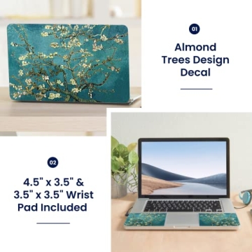 LSS 15 15.6 Inches Laptop Notebook Skin Sticker with 2 Wrist Pads - Reusable Cover Protector Vinyl S...