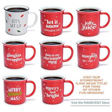 MAINEVENT Gangsta Wrapper Christmas Mugs Coffee 11 Ounce, Gangsta Wrapper Coffee Mugs Christmas, Gangsta Wrapper Christmas Muga, Gangsta Wrapper Christmss Mugs, Gangsta Wrapper Christmas Coffee Mugs