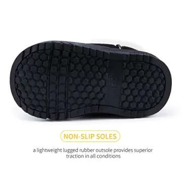 BMCiTYBM Baby Snow Winter Boots Girls Boys Cold Weather Faux Fur Shoes 6 12 18 24 Months Black Size 6-12 Months Infant