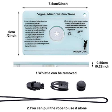 Durable Jetec Survival Reflective Mirror for Outdoor Safety
