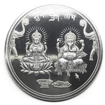 2020 No Mint Mark 999 Pure Silver Ganesha Lakshmi Coin Collection