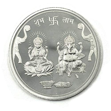 2020 No Mint Mark 999 Pure Silver Ganesha Lakshmi Coin Collection