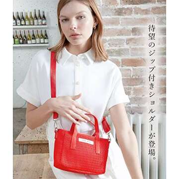 qbag paris nest supermini nested zip 2-way shoulder bag,Stylish Business,women's large tote bag, lightweight,Washable Mesh Design,rose