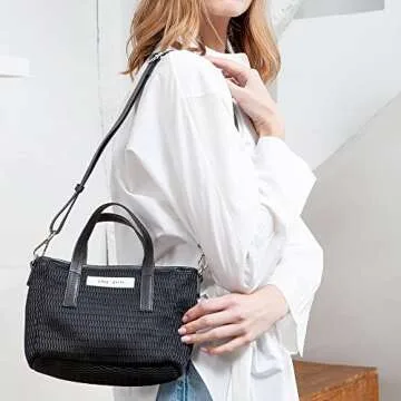 qbag paris nest supermini nested zip 2-way shoulder bag,Stylish Business,women's large tote bag, lightweight,Washable Mesh Design,rose