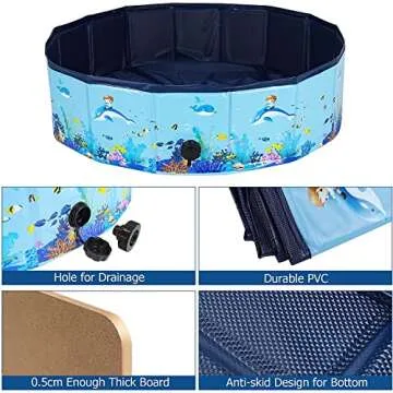 Buy WEISIP Portable Dog Pool - Foldable & Durable