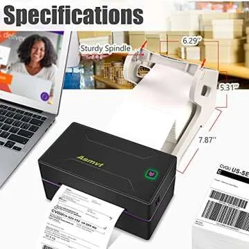 Asmvt Label Holder for Shipping and Thermal Labels - 2 in 1 Holder