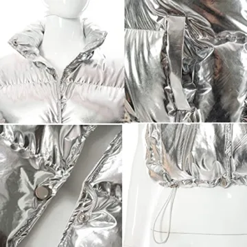 Chic Flygo Women's Winter Crop Vest - Stylish and Warm