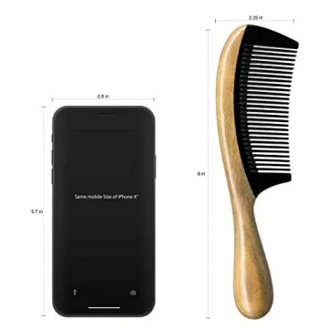 Handmade Buffalo Horn Sandalwood Hair Comb Anti-Static