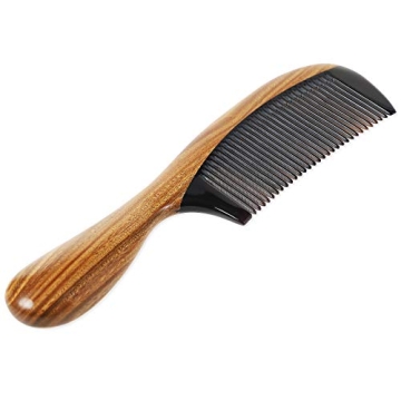 Handmade Buffalo Horn Sandalwood Hair Comb Anti-Static