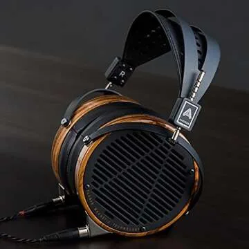 Audeze LCD-3 Over Ear Open Back Headphone Zebrano Wood Rings with New Suspension Headband