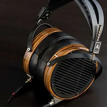 Audeze LCD-3 Over Ear Open Back Headphone Zebrano Wood Rings with New Suspension Headband