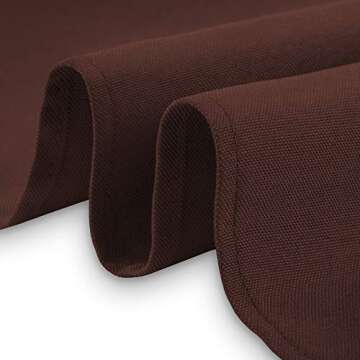 Lann's Linens - 120" Round Premium Tablecloth for Wedding/Banquet/Restaurant - Polyester Fabric Table Cloth - Chocolate Brown