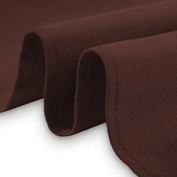 Lann's Linens - 120" Round Premium Tablecloth for Wedding/Banquet/Restaurant - Polyester Fabric Table Cloth - Chocolate Brown