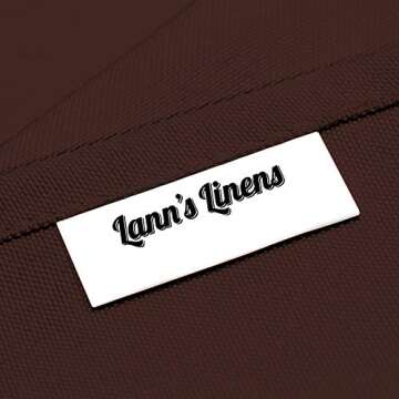 Lann's Linens - 120" Round Premium Tablecloth for Wedding/Banquet/Restaurant - Polyester Fabric Table Cloth - Chocolate Brown