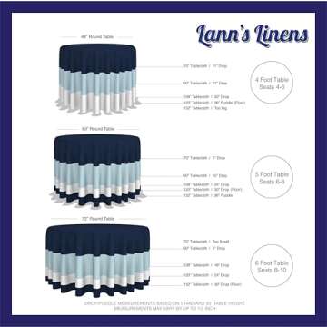 Lann's Linens - 120" Round Premium Tablecloth for Wedding/Banquet/Restaurant - Polyester Fabric Table Cloth - Chocolate Brown