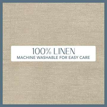 Elrene Home Fashions Villeroy & Boch La Classica Luxury Linen Fabric Napkin (Set of 4), 21"x21", Metallic Gold/Natural