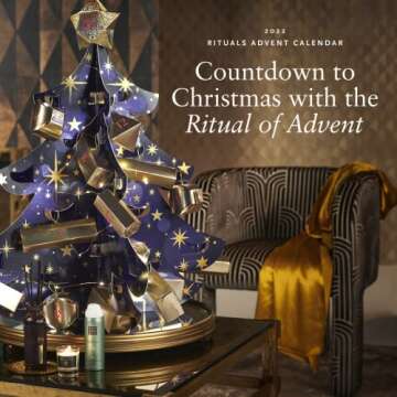 RITUALS - Advent Calendar 2022 3D Gift Set - Christmas Countdown Calendar - Beauty Advent Set - Luxury Bath, Body, Home Gift Set - 24 Christmas Gifts & Surprises, Blue