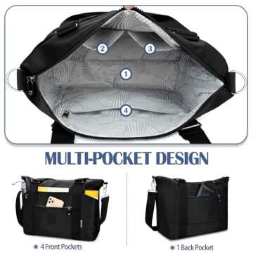 TEUEN Waterproof Travel Gym Duffel Bag for Women