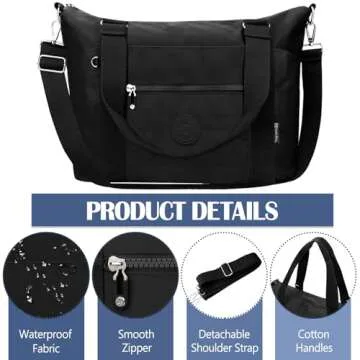 TEUEN Waterproof Travel Gym Duffel Bag for Women