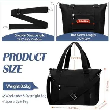 TEUEN Waterproof Travel Gym Duffel Bag for Women