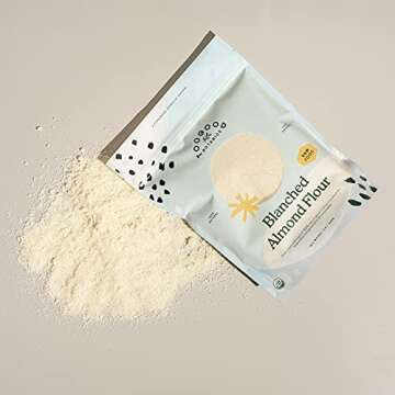 Organic Blanched Almond Flour, Fine Powder, non-GMO, Naturally Harvested, Gluten-free (1 pound/454 grams)[Certified Organic]