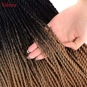 Ombre Senegalese Twist Crochet Hair - 24 Inch for Women