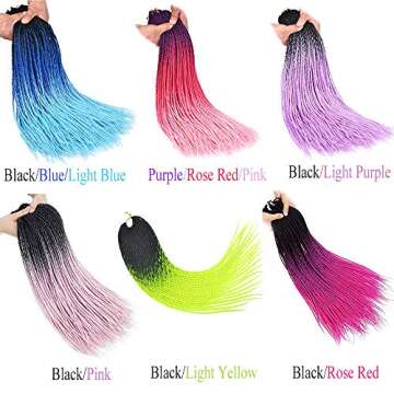 Ombre Senegalese Twist Crochet Hair - 24 Inch for Women