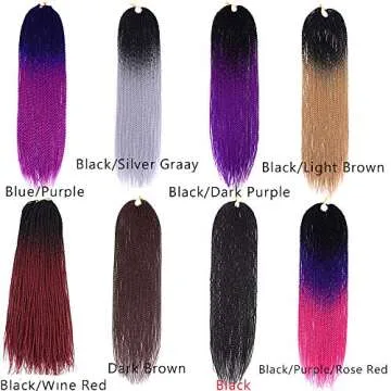 Ombre Senegalese Twist Crochet Hair - 24 Inch for Women