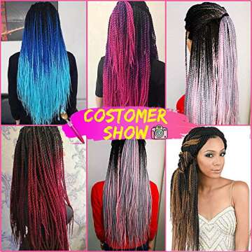 Ombre Senegalese Twist Crochet Hair - 24 Inch for Women