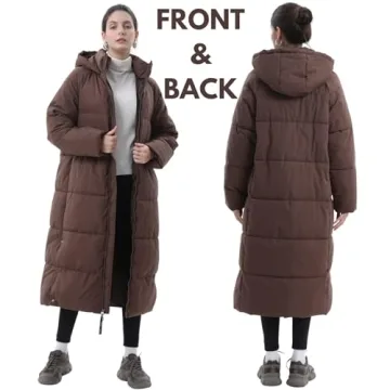 PUFFIT Extra Long Puffer Jacket for Women Warm Winter Coat