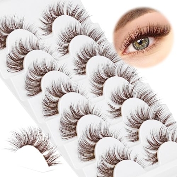 GVEFETIEE Wispy Brown Lash Clusters for Natural Glamour
