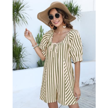 Athlisan Women’s Striped Romper for Summer Style