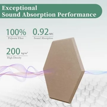 Hexagonal Acoustic Panels: 12 Pack of Stylish Sound Absorbing Panels