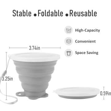 Collapsible Travel Cup Set | JBER Silicone Folding Drinkware